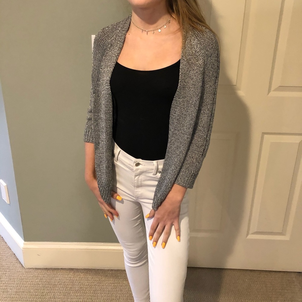 Vince gray women’s shrug cardigan sweater